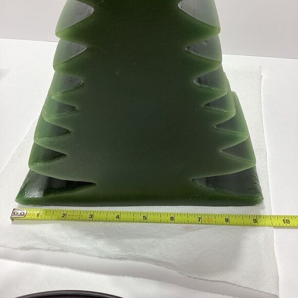 Crate & Barrel Huge Heavy Christmas Silhouette Tree Candle Sleigh Candle - Picture 4 of 10